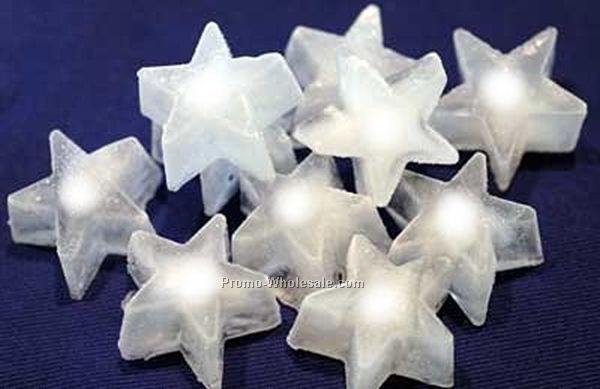 1-1/2" Light Up Star Ice Cube - White