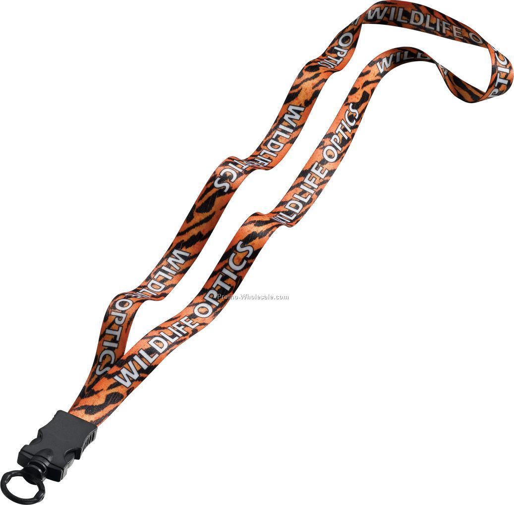 1/2" Dye Sublimated Lanyard With Snap Buckle Release & O-ring