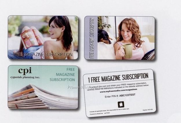 1 Magazine Subscription Card