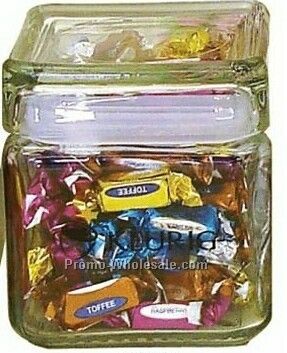 1 Quart Decorative Jar Filled W/ Assorted Toffee