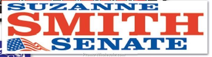 11-1/2"x3" Rectangle Self Stick Vinyl Bumper Sticker