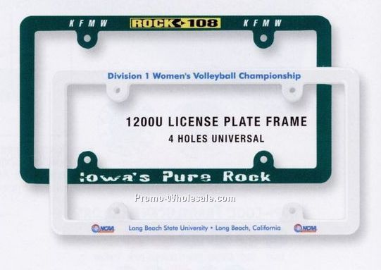 12-1/4"x6-3/8" License Plate Frame (4 Hole, Universal)
