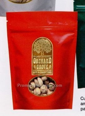 14 Oz. Roasted & Salted Giant Cashews In Stand Up Pouch Bag W/ Clear Window