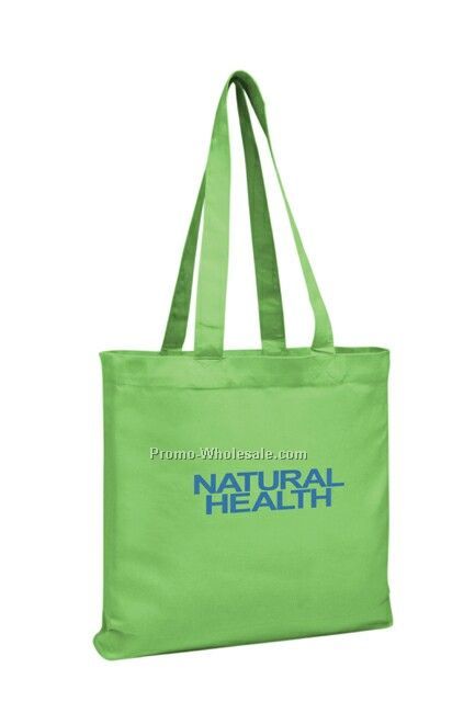 14"x14"x3" V Natural Organic Gusset Tote Bag