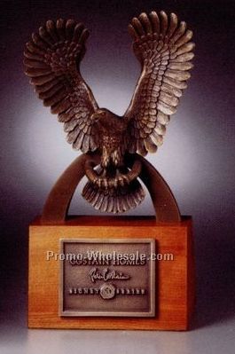 15-5/8"x8-5/8" Arch Of Triumph Eagle Sculpture