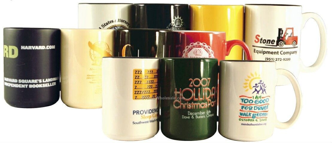 15 Oz. Ceramic Mug With C Handle