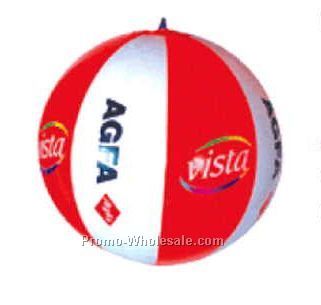 16" Inflatable Beach Ball With Bright Multi-colored Panels