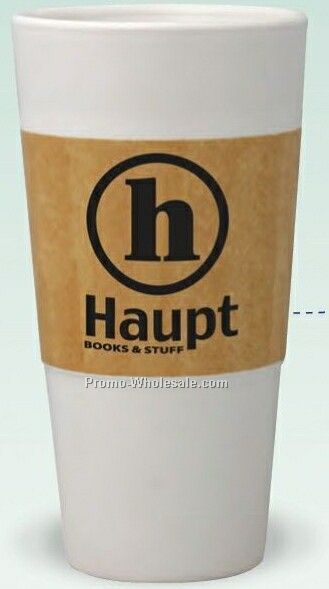 18 Oz. Ceramic Paper Cup W/ Band