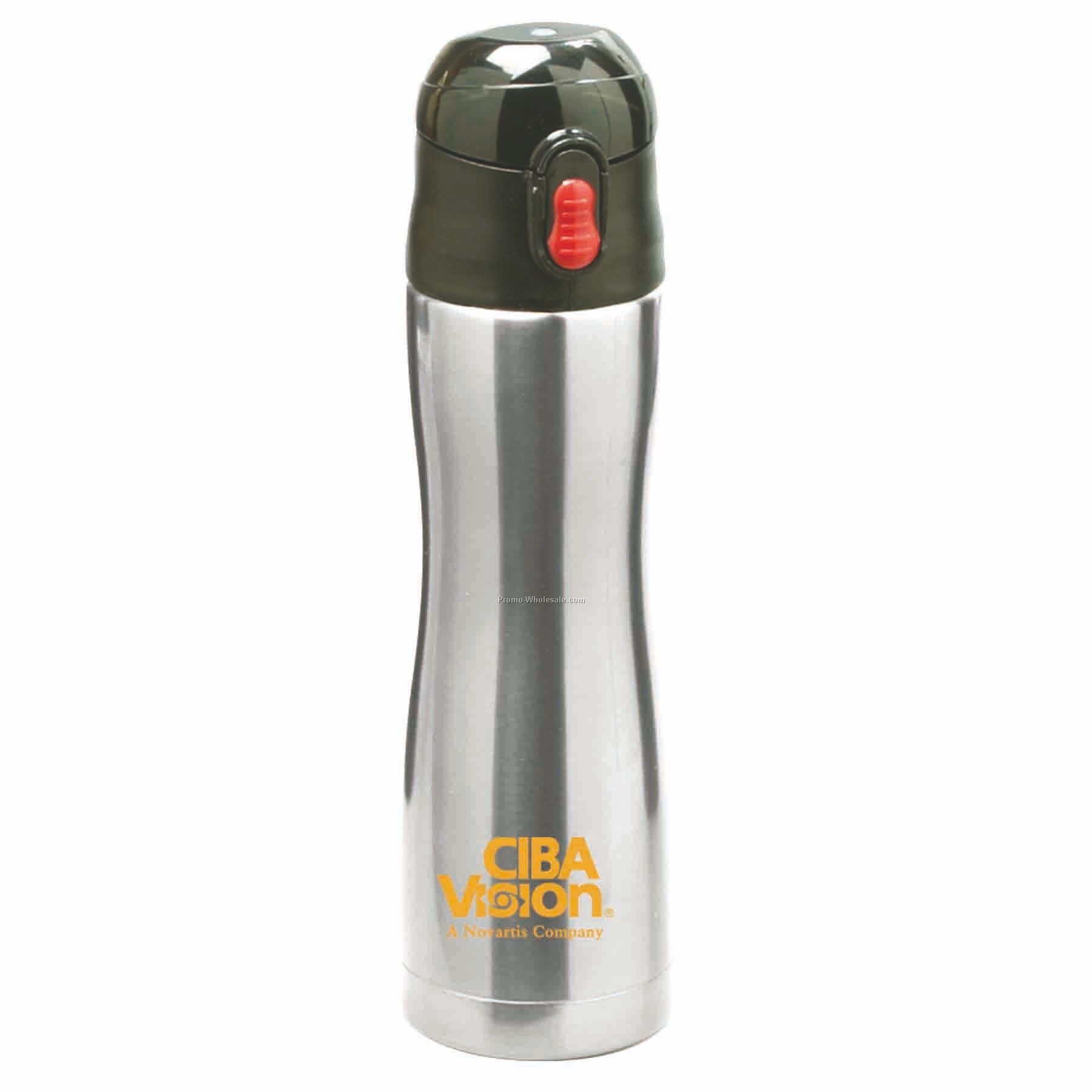 18 Oz Stainless Steel Bottle, Silver