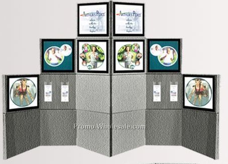 18-panel Modular Display System (10 Solid, 8 Light Box)