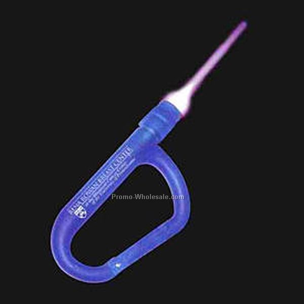 2-1/2" Light Up Carabiner - Blue Plastic Body