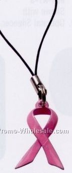 2-1/8"" X 3/4" Medical Awareness Ribbon Cell Phone Charm