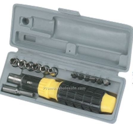 2-3/4"x7-1/2"x1-1/4" 15 Piece Socket Tool Set