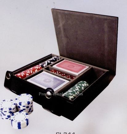 2 Deck Poker Set W/ Poker Chips & Dice