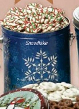 2 Gallon 3 Way Coated Pretzel Sampler Designer Gift Tin