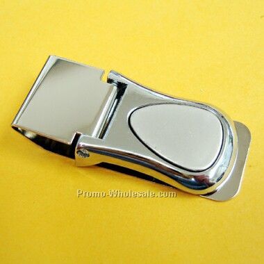 2 Tone Satin Chrome Money Clip (Engraved)