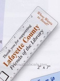 2"x7" Plastic Bookmark (.015" Thick) 1 Color