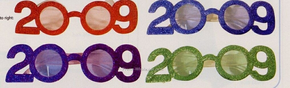 2009 Multi-color Glitter Glasses