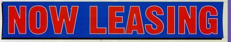 20'x3' Fluorescent Stock Slogan Banner - Now Leasing