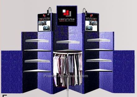 27-panel Modular Display (3 Light Box/ 9 Triangle Shelf/ Clothing Rod)