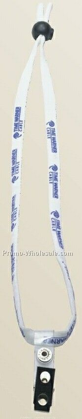 29" To 30" Adjustable Nylon Elastic Lanyards With Bulldog Extender