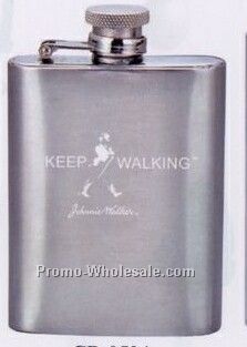 3-1/2 Oz. Stainless Steel Pocket Flask W/ Captive Lid