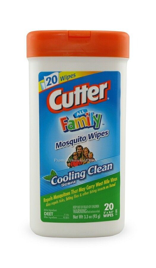 3.3 Oz. Cutter Mosquito Wet Wipes Canister