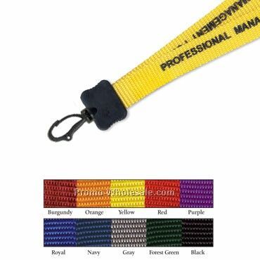 3/4" Upgrade - Custom Nylon Lanyard W/ J Hook