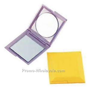 3-4/5"x2-1/2"x2/5" Plastic Square Double Side Mirror