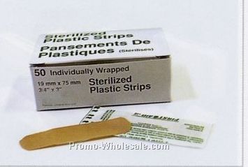 3/4"x3" Plastic Bandages (50 Per Box)
