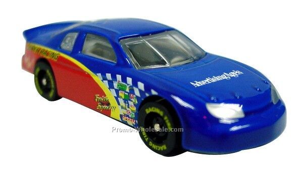 3"x1-1/4"x3/4" Nascar Diecast Car With Side Racing Graphics