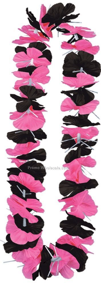 36" Drama Queen Pink & Black Party Lei