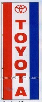 3'x8' Single Face Dealer Interceptor Logo Flags - Toyota