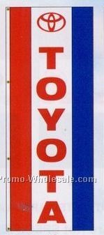 3'x8' Stock Dealer Logo Double Face Drape Flag - Toyota