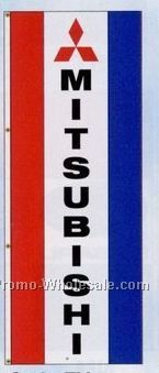 3'x8' Stock Single Face Dealer Rotator Logo Flags - Mitsubishi