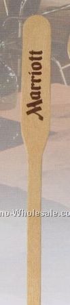 4" Wood Spir-it Paddle Pick (Imprinted)