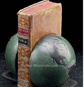 4-1/2" Bronzed/ Patina Finished Brass Globe Bookend