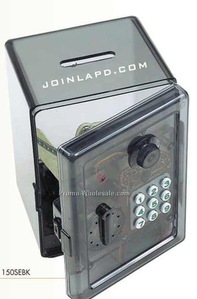 4-1/2"x3-1/4"x4-3/4" Black Electronic Safe Bank