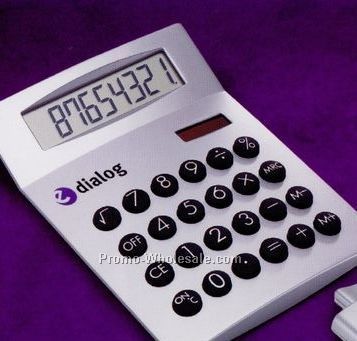 4-1/2"x5-3/4" Dual Power 8 Digit Calculator With Rubberized Keys