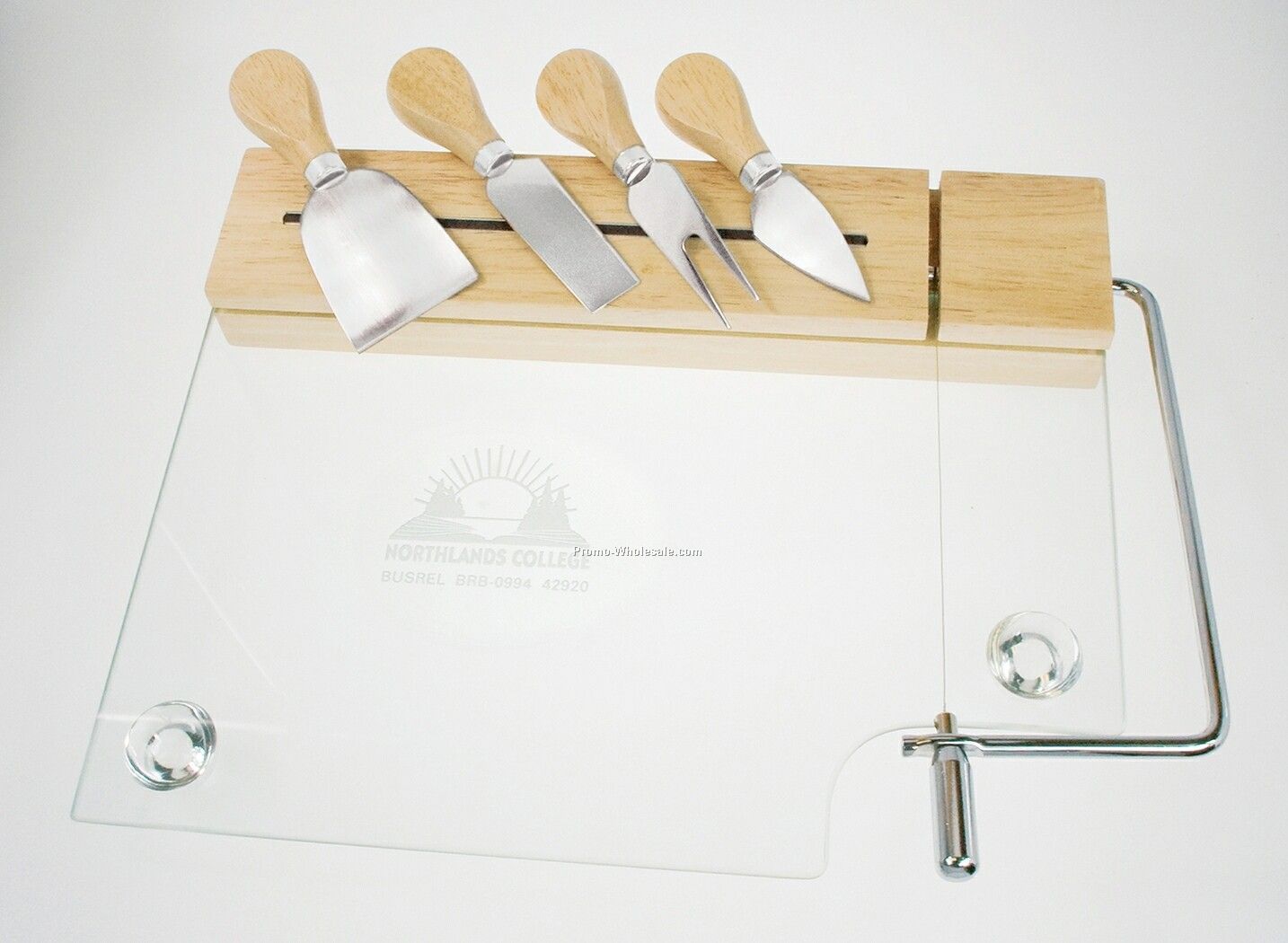 4 Set Ultra Modern Glass Cheeseboard