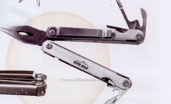 4"x1-1/4"x3/4" Stainless Steel Pliers Multi-tool - Screen Printed