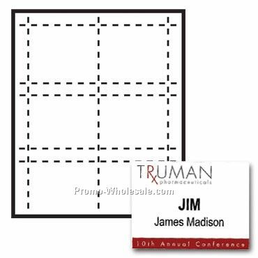 4"x3" Custom Nametag Inserts - 3 Color