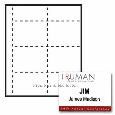 4"x3" Custom Nametag Inserts - 3 Color