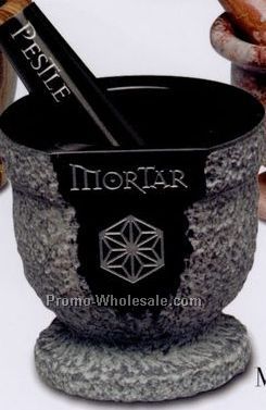 4"x4" Chisel Etched Mortar & Pestle Stand