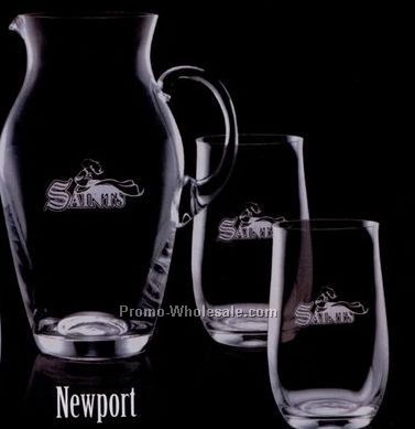 43 Oz. Newport Pitcher And 2 Hiball Glasses