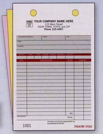 5-1/2"x8-1/2" 2 Part Spectra Collection Register Form