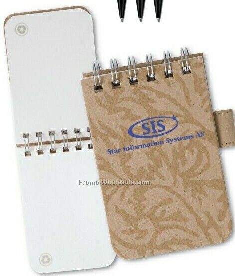 5-1/4"x3-3/8"3/4" Natural Impressions Spiral Memo Pad