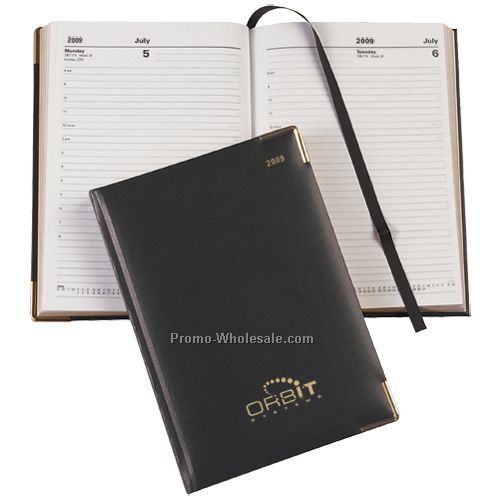 5-7/8"x8-1/4" Black Classic Small Desk Planner