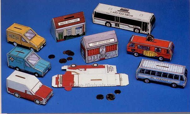 5"x2"x2" Bus Fold Up Banks (4 Color)
