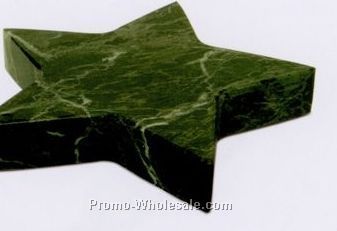 5"x3/4"x5" Star Shaped Paper Weight - Jade Leaf Green